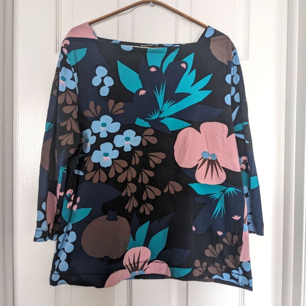 Marimekko Aralia top 3/4 sleeve XXL 2XL